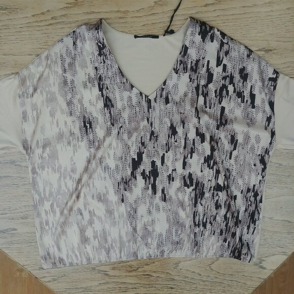 NEW WITH TAGS Taifun Germany 16 soft silky viscose blouse top shirt abstract - Picture 8 of 16